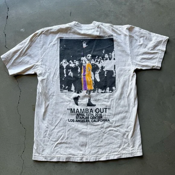 Los Angeles Apparel / Kobe Bryant Farewell T-Shirt / Cream - Picture 4 of 10